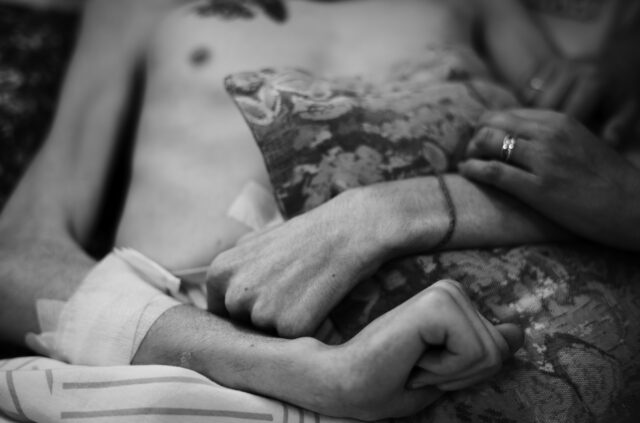 Palliative cures at an undisclosed private facility for terminal and recovering patients from severe wounds in the battlefield